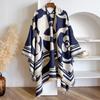 Ethnic Style Women Imitation Cashmere Scarf, Thick And Warm, Large Square Scarf, Fashionable And Versatile, Elegant Scarf