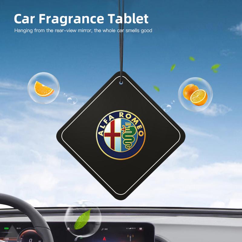 PRTZU1 Car Perfume Pendant Air Freshener Hanging For Alfa Romeo 156 159 147 4C 8C 166 Giulia Giulietta Mito Stelvio Spider GT Tonale
