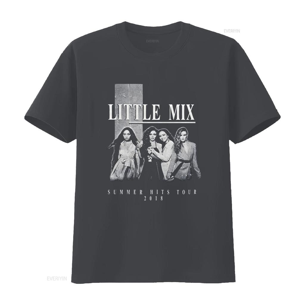T-shirt Little Mix Taglia Piccola Unisex Cotone Nero Tour Concerto Musica Pop 2018 Top Vintage Per Uso Quotidiano Alla Moda