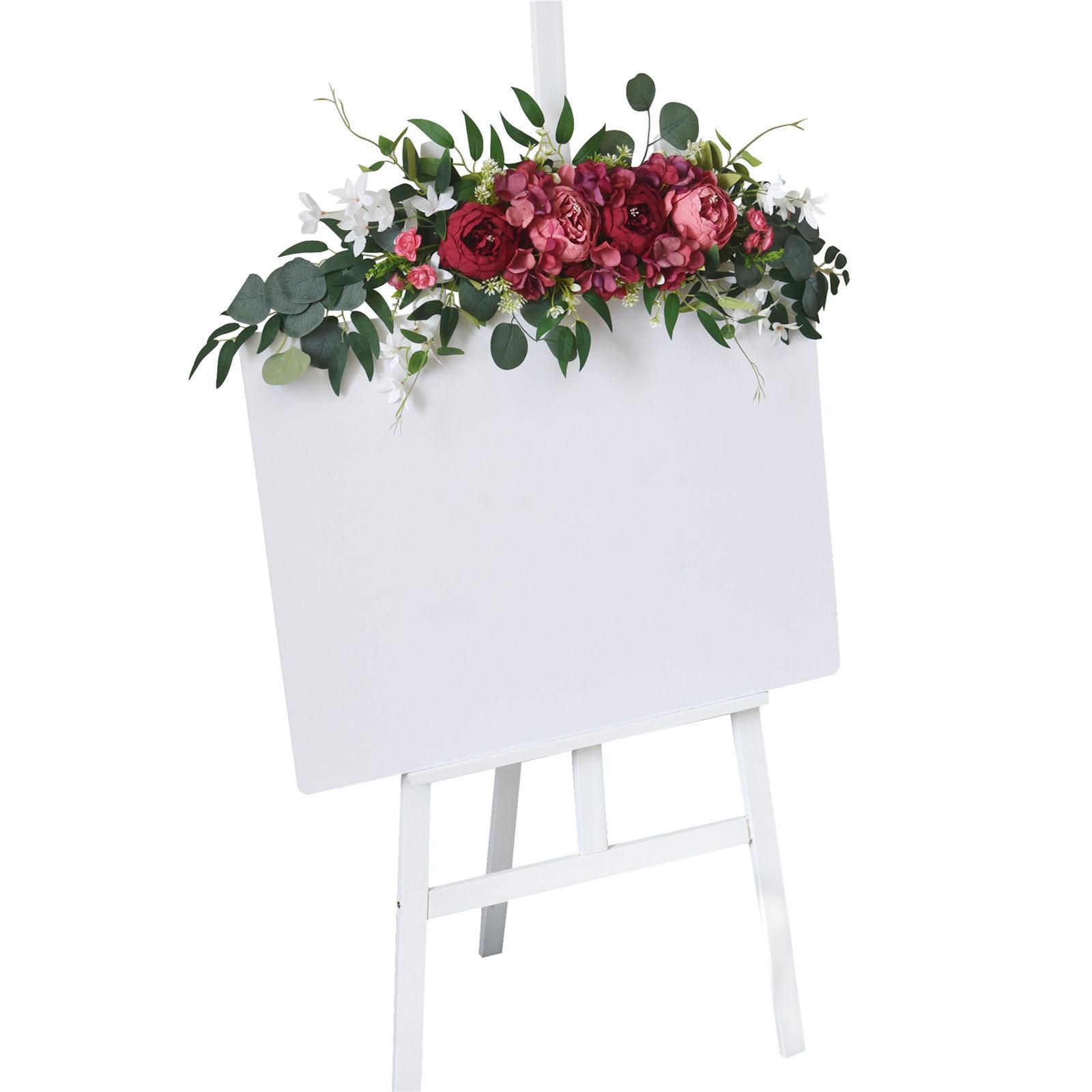 

Искусственная цветочная гирлянда для украшения свадебной арки, для фона свадебного приема, для знака свадебной церемонии, цветочное украшение 3