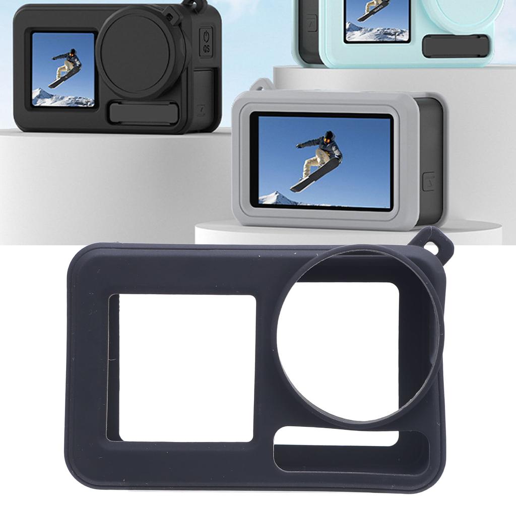Silicone Case for Action 5 Pro Washable Soft Anti Collision Sports Camera Silicone Cover with Lens   Lanyard