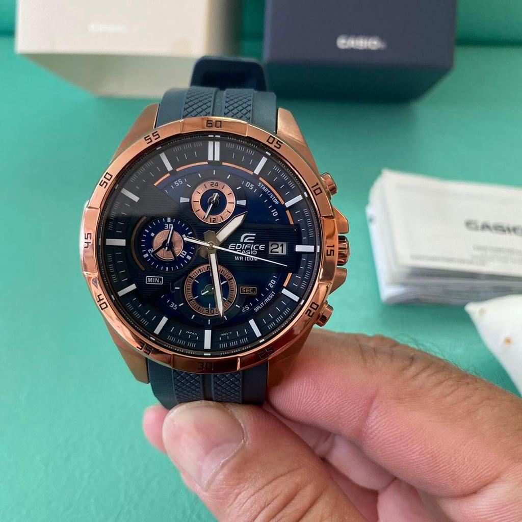 Used CASIO EDIFICE EFR-556P Watch 5451 Unused item, with box and manual