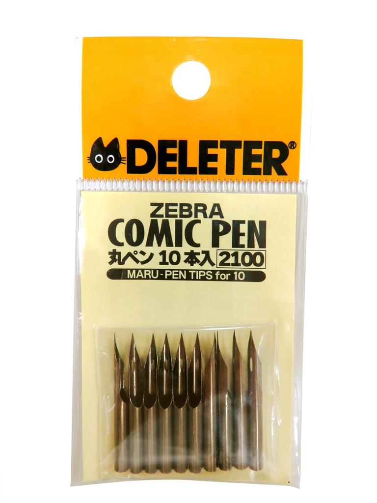 Deleter Zebra Comic Round Pen (10-Pack)