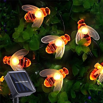 Solar Bee String Light LED Yard Garland Lights Solar Garden Decoration,Solar Patio Lights,Solar Fairy Lights For Garden Yard Porch Wedding Party Decor