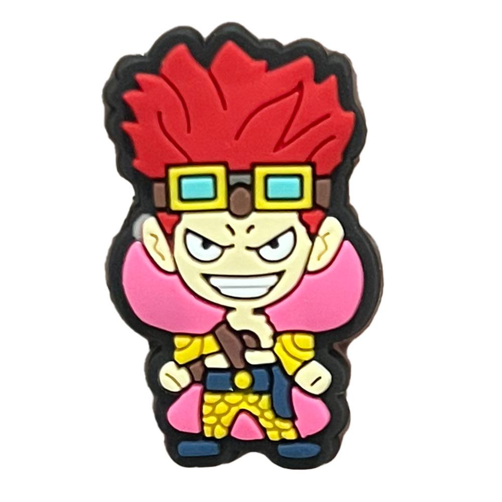 1pcs Japanese Anime One Piece Shoe Charms PVC Cartoon Shoes accessories Decoration Buckle Fit Bands Bracelets Clog Sandal Garden