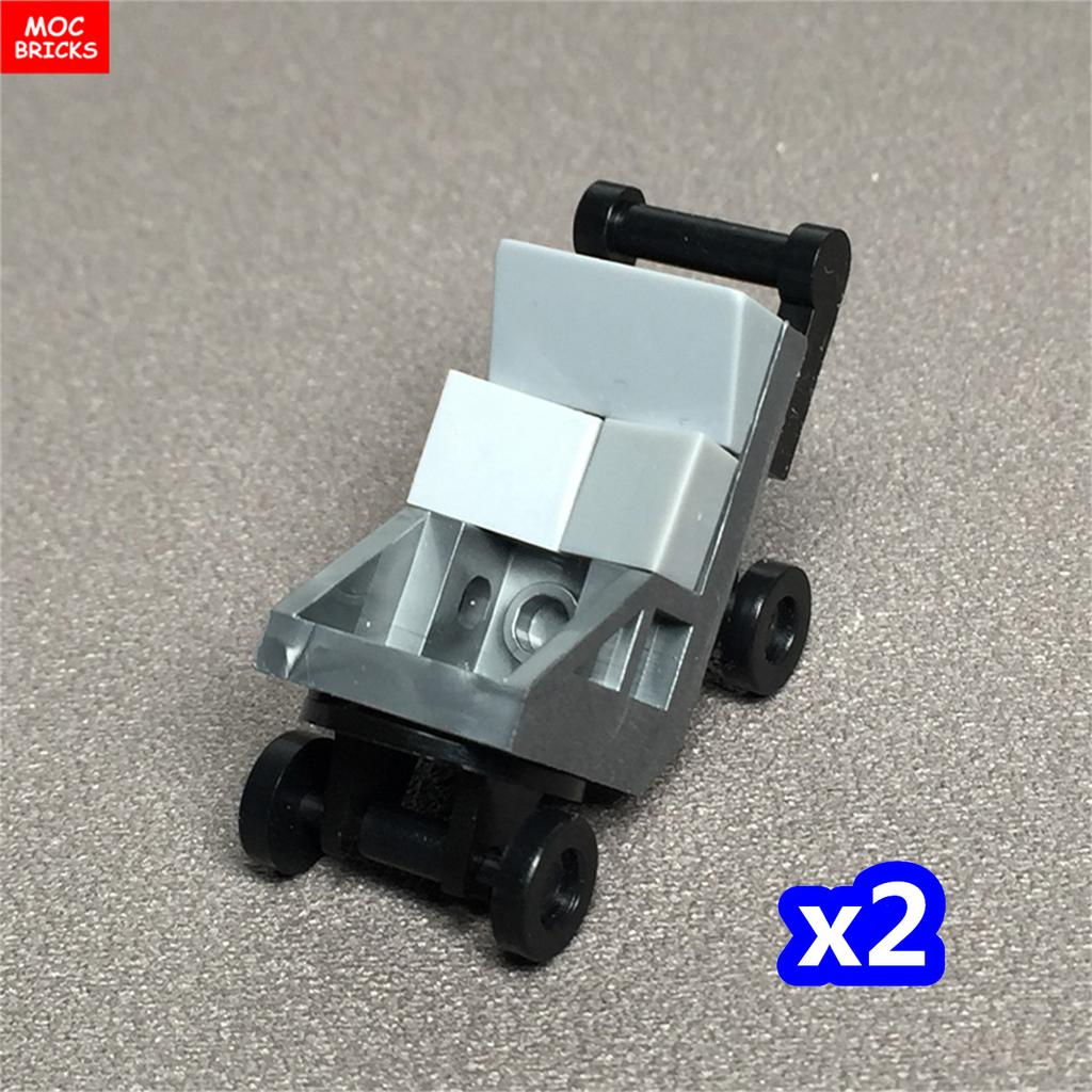 Non-Toxic Moc Bricks Baby Stroller Series Nursing Bottle Baby Figure Assembled Building Blocks Educational Toy For Children Gift