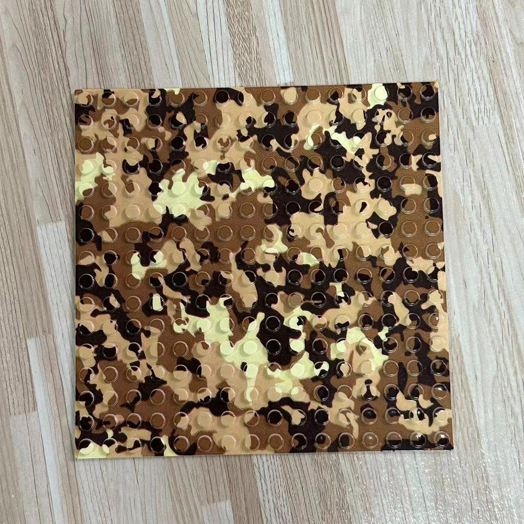 Building Block Baseplate 16 * 16 Single-Sided Baseplate Desert Military Jungle Camouflage Assembled Doll Building Block Baseplate
