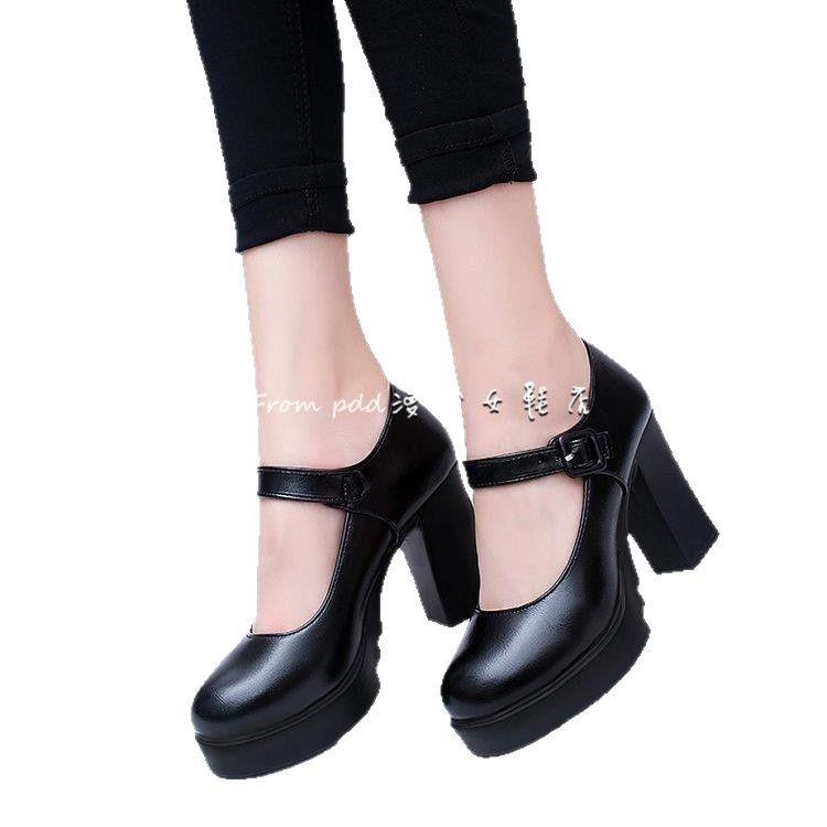 Summer round head waterproof table thick heel high heel sandals women's thickness bag head foreign style high heels fashion women's shoes
