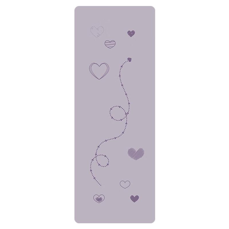 OEING Non-slip Yoga Mat with Love Heart Pattern