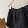 Plus Size Woolen Thick Bootcut Shorts for Women - Elastic, Warm, Autumn/Winter