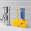 3D Printed Toothpaste Storage Rack, Cheese Shaped Toothbrush Holder, Moisture-Proof Multi-Sized Holes Organizer for Bathroom