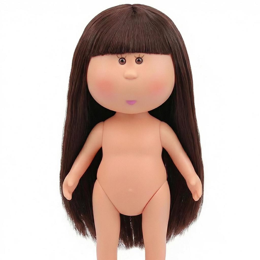 Girls Toy Curly Hair 24Cm Bean Eye Vinyl Doll Dress Up Dark Skin Mia Potato Dolls Movable 24Cm Action Figure Body Children Gift