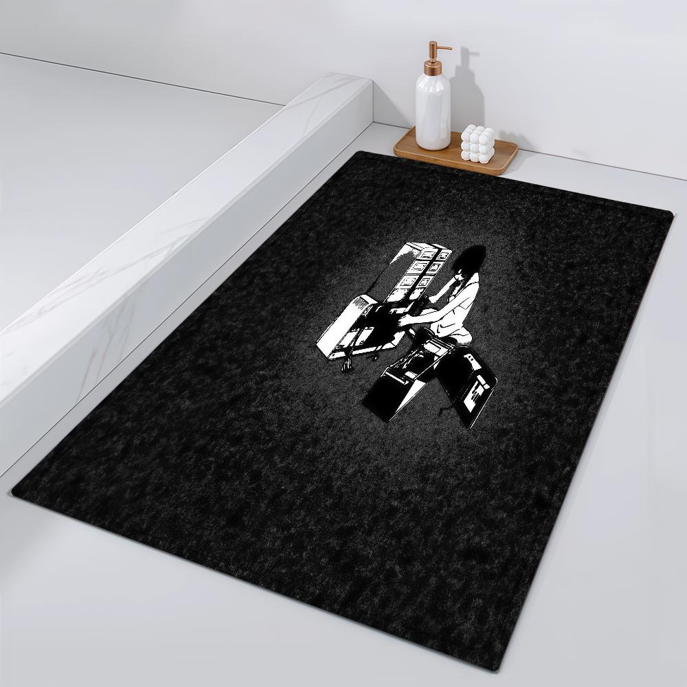 

Door Mat Bedside Entrance Bath Floor Decoration Corridor Horror Door Mat Anime Carpet Living Room L-Lain Experiments Balcony 40cm x 60cm
