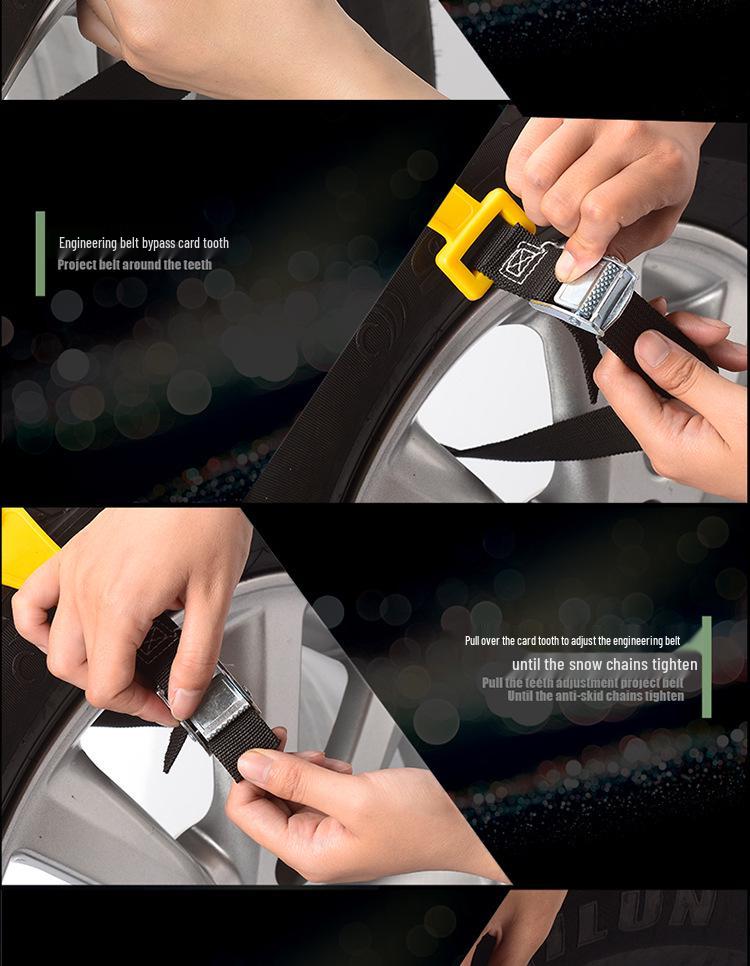 Universal Car Tire Anti-Skid Snow Chains - Beef Tendon Material