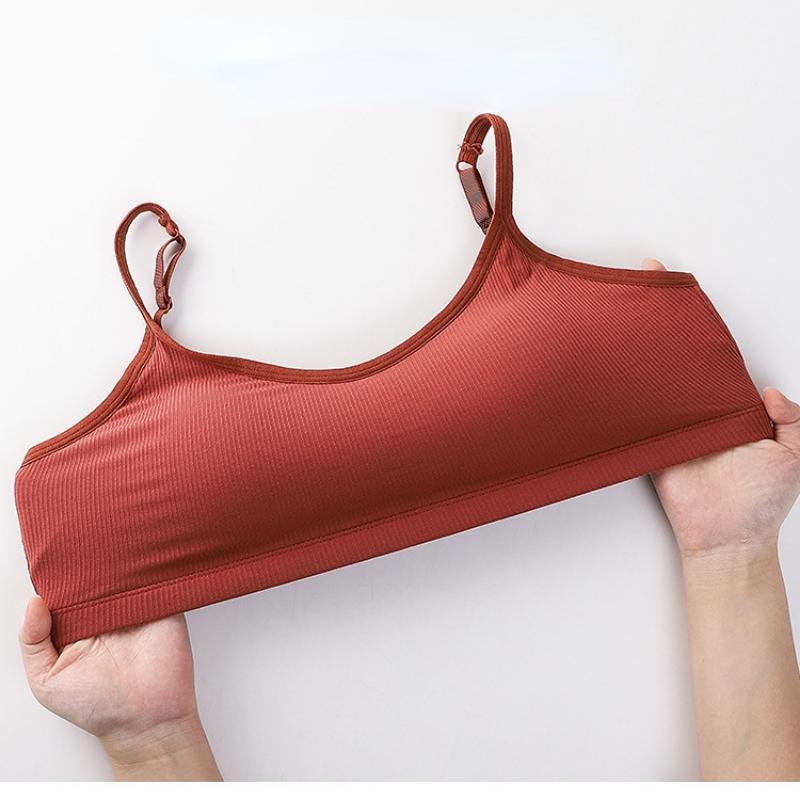 Summer Sports Bra Cotton Women's Bra Strap Adjustable Latex Pad Wrapped Chest Shockproof Sexy Lingerie Bras Camisole