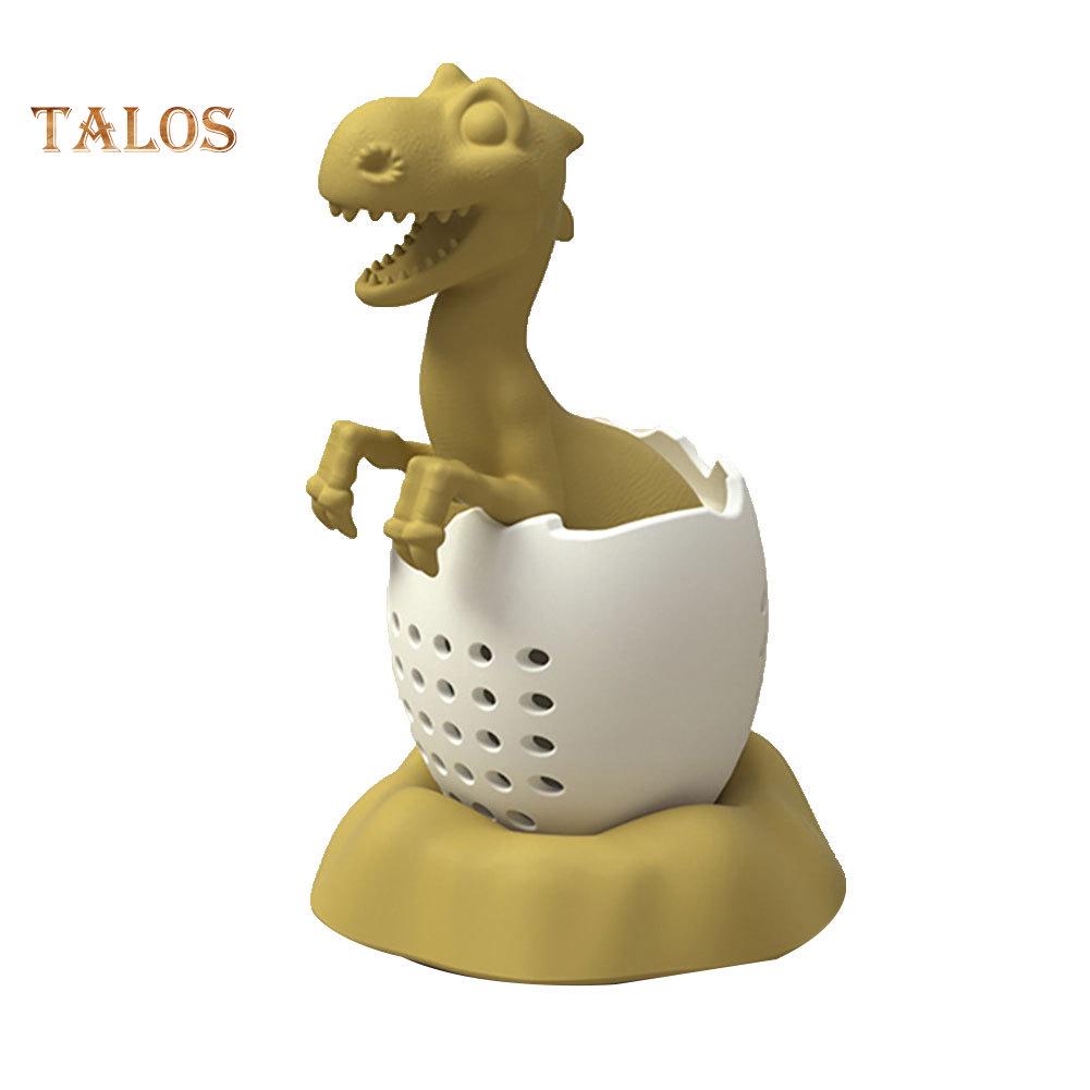Silikonový čajový infuzér ve tvaru vylíhnutého dinosaura, sítko na čajové lístky, filtr, difuzér, náčiní na nápoje