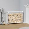 VidaXL Firewood Rack White 90x28x65 Cm, Fireplace Log Holder, Log Holder, Log Rack, 864204