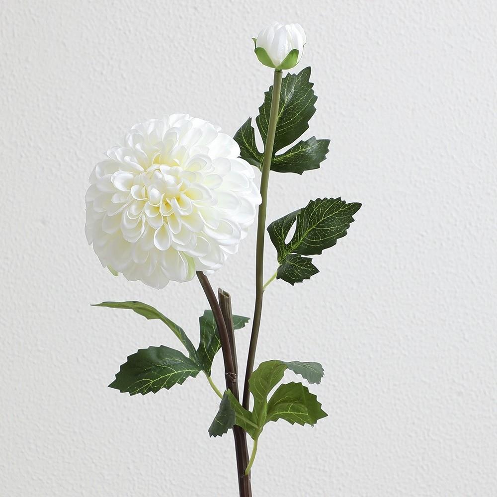 Pink Artificial Dahlia Flowers 2 Heads Artificial Faux Plants  Home Decoration