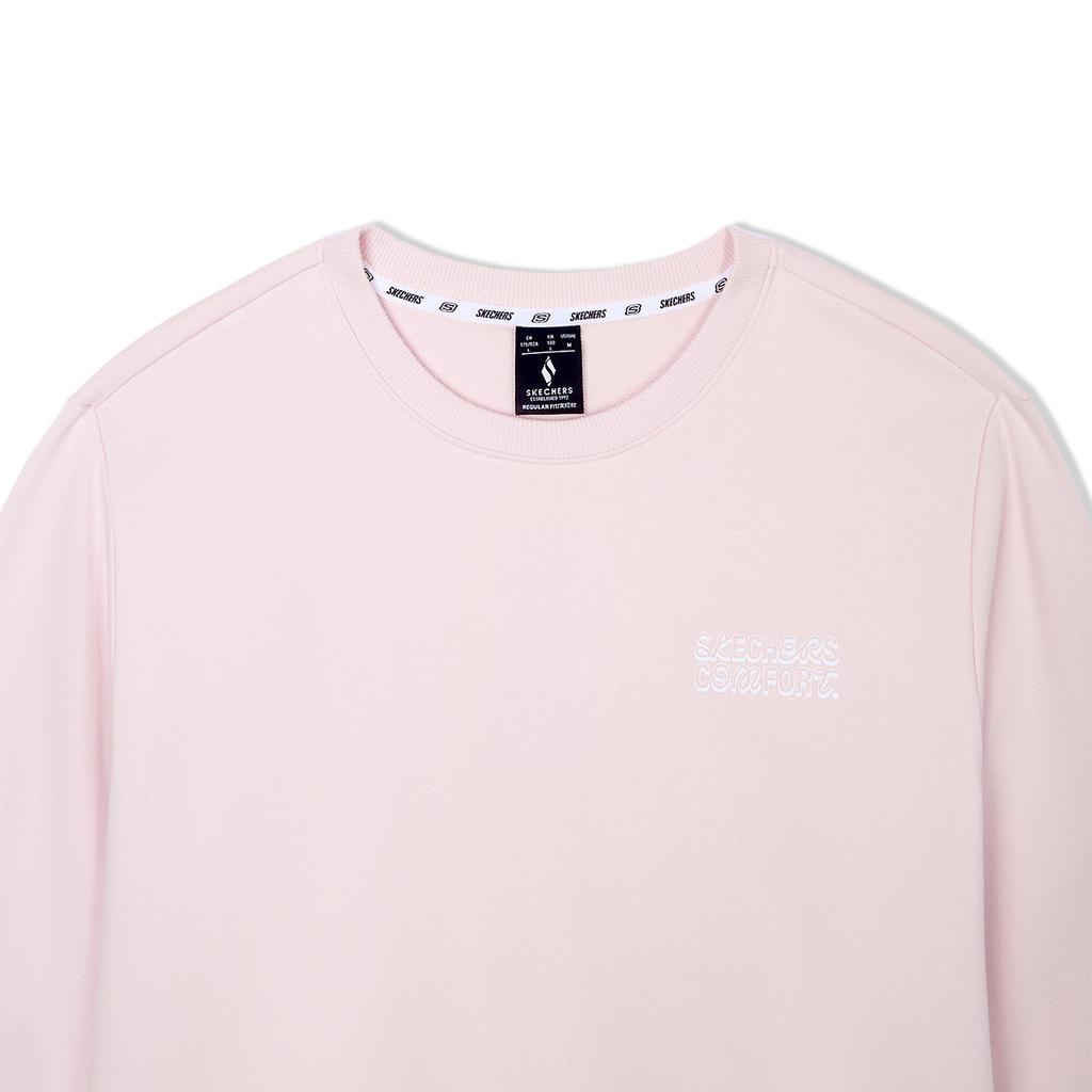 Skechers Sports Alliance Series Comfortable Warm Crew Neck Long Sleeve Sweatshirt Unisex Sweatshirt Light-Purple Pink L424U099-00EJ