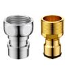 Strong Brass Hose Adapters Universal Quick Connection Couplers for Faucets Garden Hoses & Washing Machine Tubes