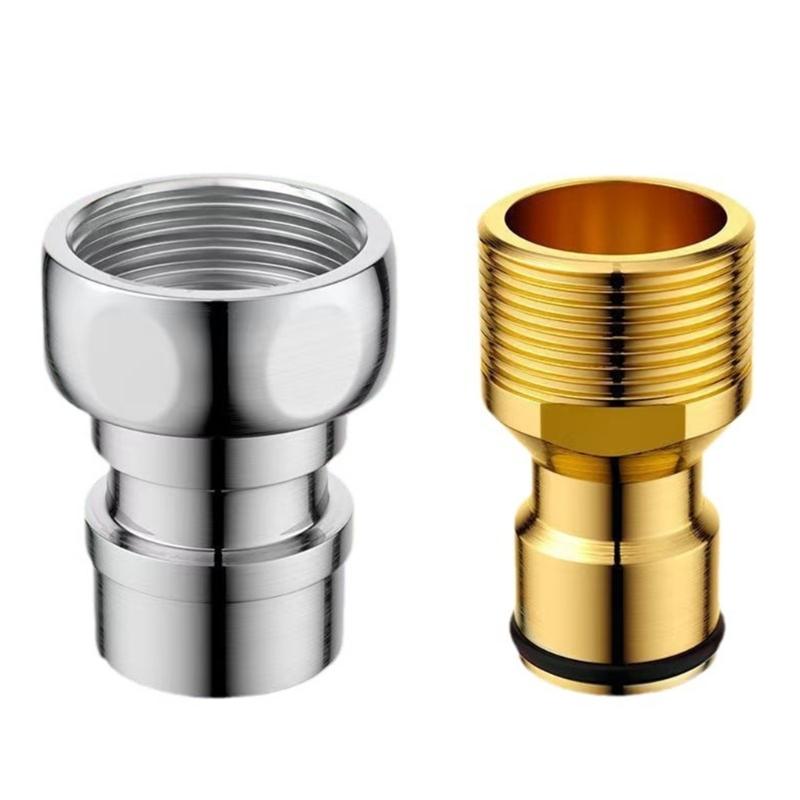 Strong Brass Hose Adapters Universal Quick Connection Couplers for Faucets Garden Hoses & Washing Machine Tubes