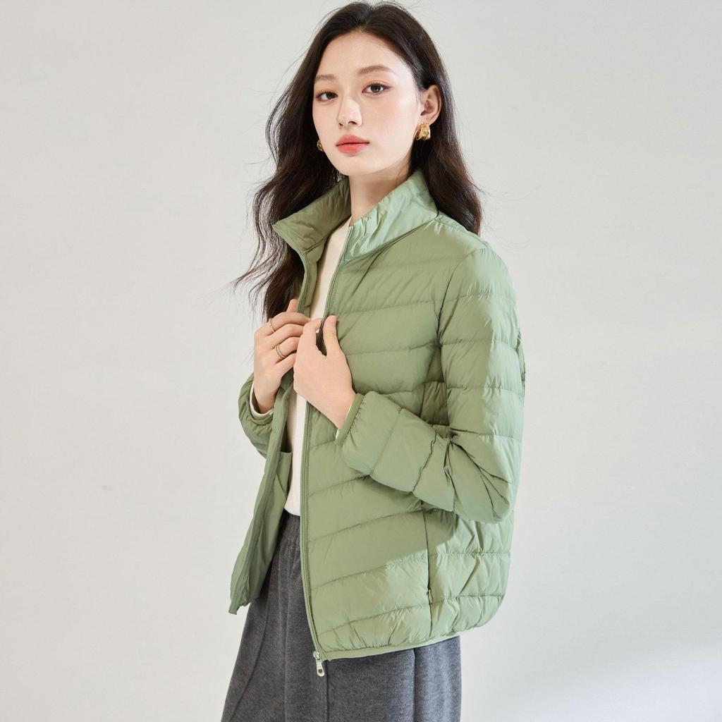 2025 Winter Lightweight Stand Collar Down Jacket - Simple Casual Short Outerwear