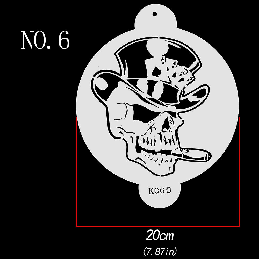 

Halloween Cake Decorating Tool Cookie/Cake Stencils Skull Head Haunted House Painting Templates Lace Molds Baking Fondant Tools