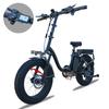 BLUVALL Z01 Foldable Electric Bike, 36V 13Ah Removable Battery, Shimano 7-Speed