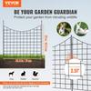 Garden Fence, No Dig Fence 36.6''(H)x29.5''(L) Animal Barrier Fence, Underground Decorative Garden Fencing with 2.5 Inch Spike Spacing, Metal Dog