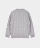 BIRBANTE Soft Washable Cable Round Knit - Heather Grey