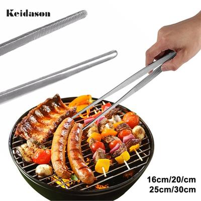 Clean Products 16/20/25/30 cm gezahnte Pinzette aus Edelstahl, lange Lebensmittelzange, Grillwerkzeug