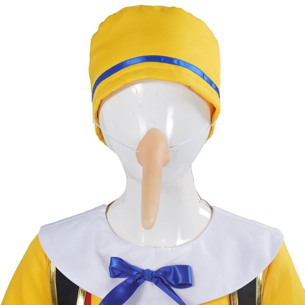 Pinocchio Cosplay Costume with Long Nose for Children's Performance - Inspired by The Adventures of Pinocchio