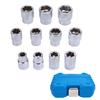 11PCS 38 Inch Drive Metric Bolt Extractor Socket Set CRMO Bolt Nut Removal Extractor Socket Tool