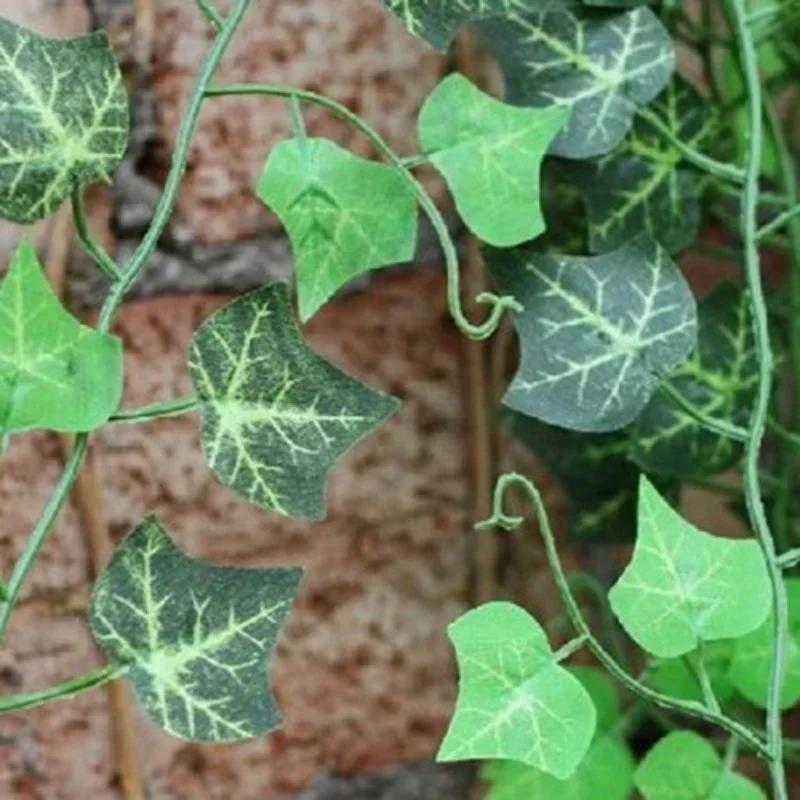 2M Simulation Green Vine Decoration Plastic Ivy Vine Scene Decoration Props Simulation Green Ivy Leaf Vine Decor GreenVine Decor