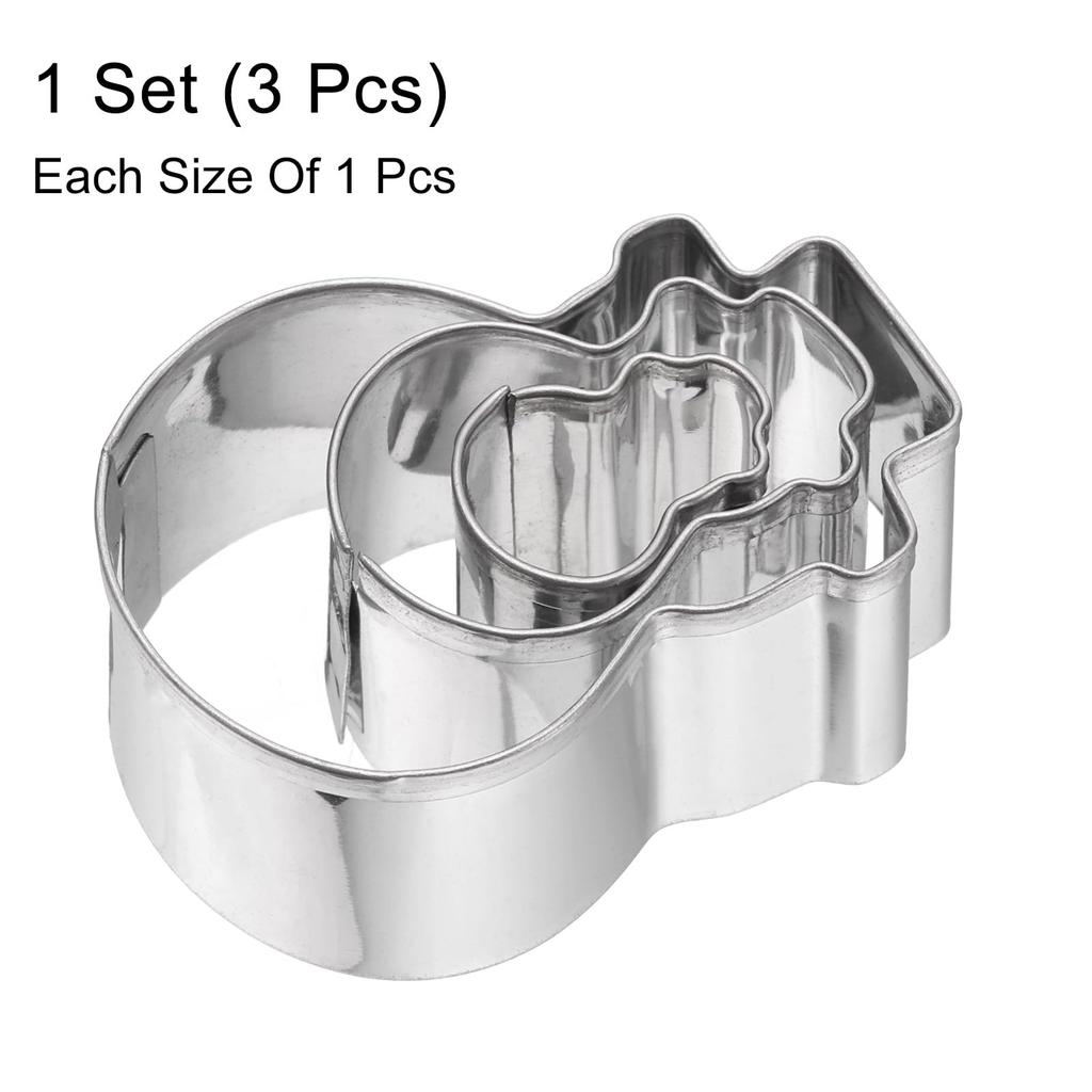 Uxcell Schneemann-Keksstempel-Set Verschiedene Edelstahl Perfekt für und Enthält Keksgebäck und (3 Stück) - Größen, Stahl, Weihnachten, Winter,