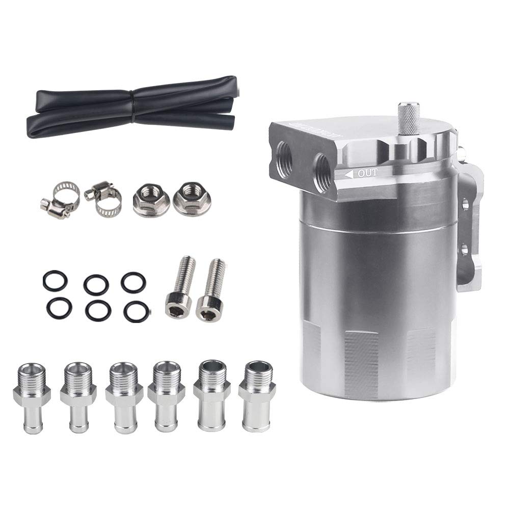 Catch Tank, Cylindrical Type, Aluminum, with Baffle, Outer Diameter 0.5 Inch (14 Mm),