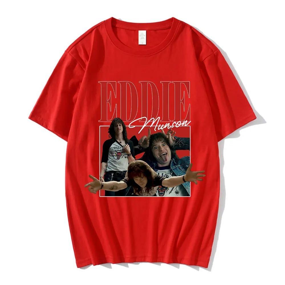 Eddie Munson T-shirts Harajuku Graphics Print T-shirt Short Sleeve Streetwear Unisex Casual T Shirt Urban Style Printed T-Shirt