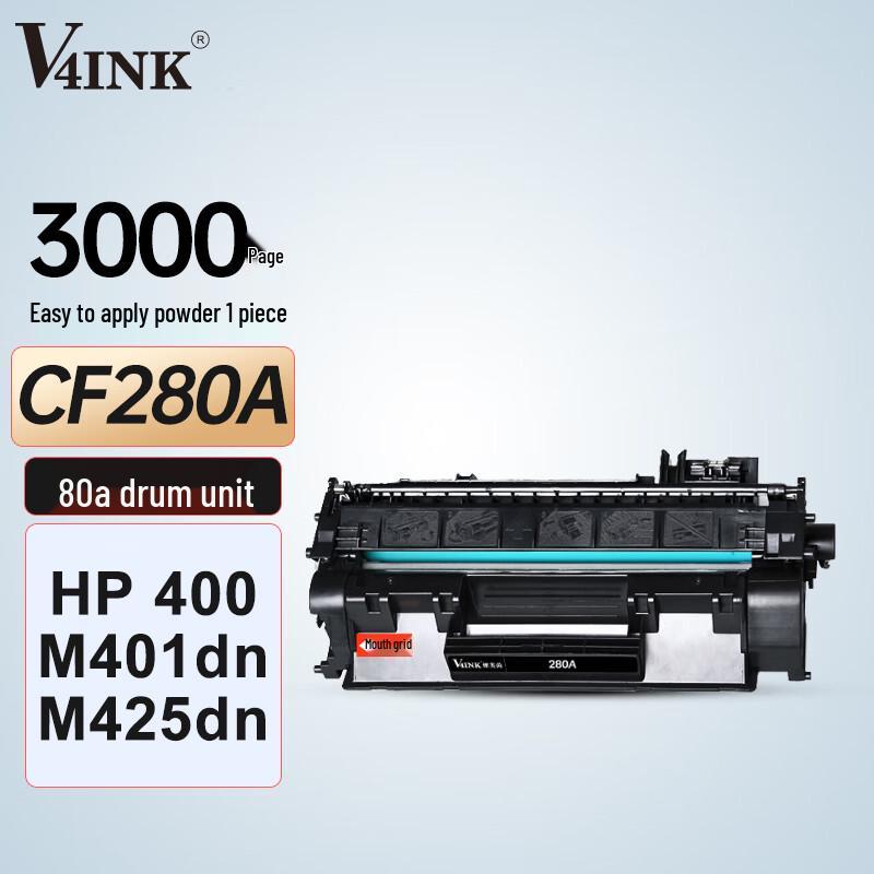 V4INK Compatible CF280A Refillable Black Toner Cartridge