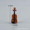 Simulation Musical Instrument Piano Chinese Guqin Erhu Violin Guitar Mini Doll House Micro Landscape Ornament Toy