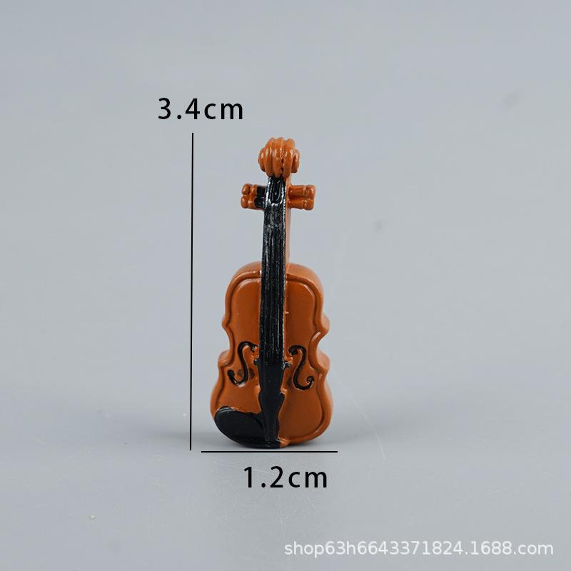 Simulation Musikinstrument Klavier Chinesische Guqin Erhu Violine Gitarre Mini Puppenhaus Mikrolandschaft Ornament Spielzeug