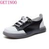 Fashion GKTINOO Genuine Leather Women's Flat Sneakers Large Size 35-41 Autumn Vulcanized Shoes Ladies Casual Shoes Comfortable Flats