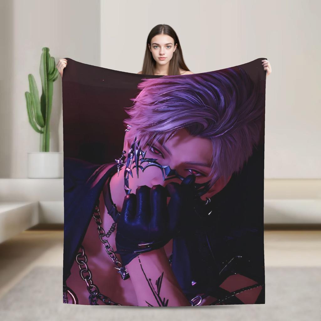 Game Love and Deepspace Sylus Flannel Blankets  Warm Throw Blanket for Living Room Travel Street Trend Bedspread Sofa Bed Cover