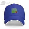 ZAMBIA Flag With Letter Baseball Cap Unisex Women Summer Unisex Hip Hop Caps Cotton Snapback Golf Hat Fishing Caps