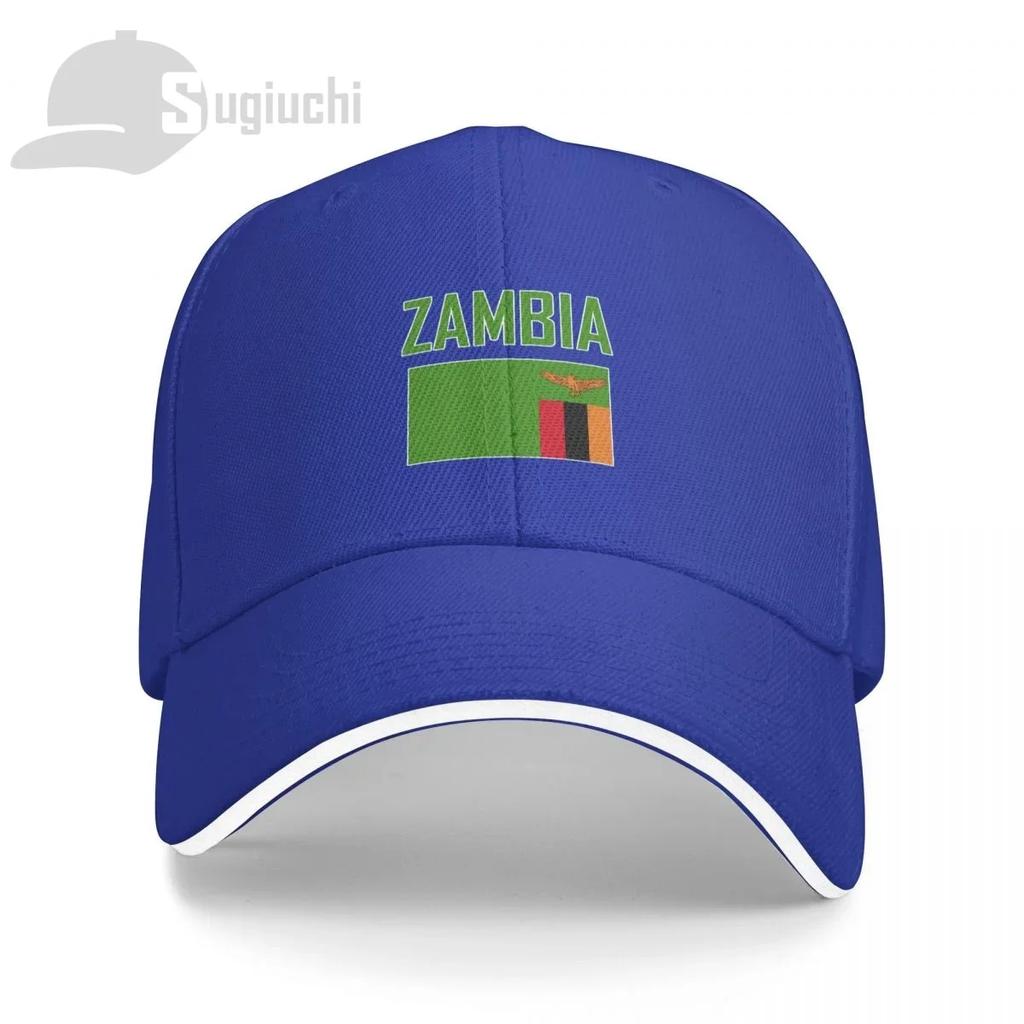 ZAMBIA Flag With Letter Baseball Cap Unisex Women Summer Unisex Hip Hop Caps Cotton Snapback Golf Hat Fishing Caps