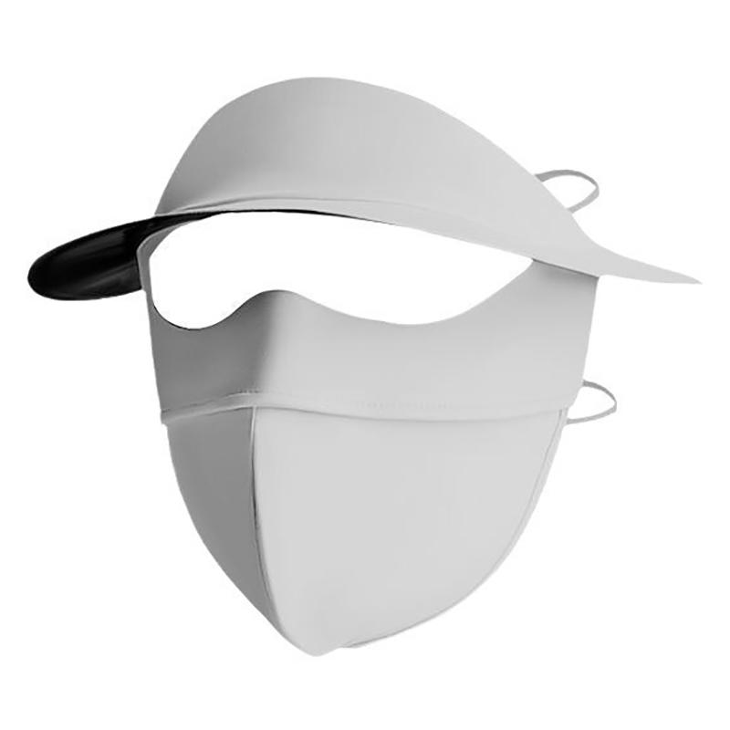 1PCS Polyester Ice Silk Mask Portable Sunshade Breathable Sunscreen Mask Outdoor With Brim Sun Protection Hats