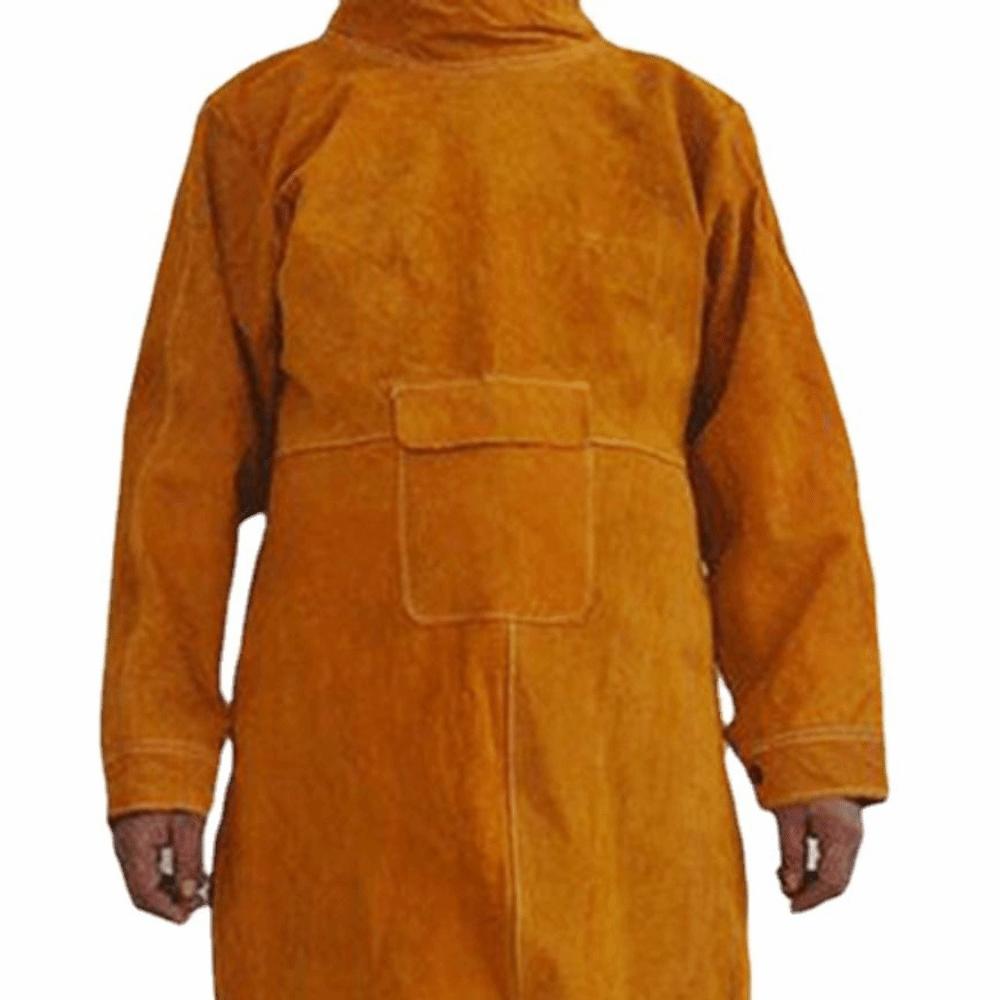 Cowhide Leather Welding Work Clothes Long Sleeve Welding Apron Durable Welding Suit Safety Gear