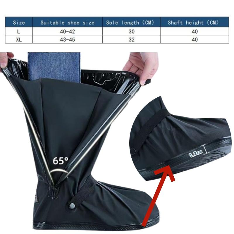 1 Pair Unisex Shoes Protectors High Tube Rain Shoes Cover Motorcycle Scooter Boot Covers Waterproof Motorbike Accessories