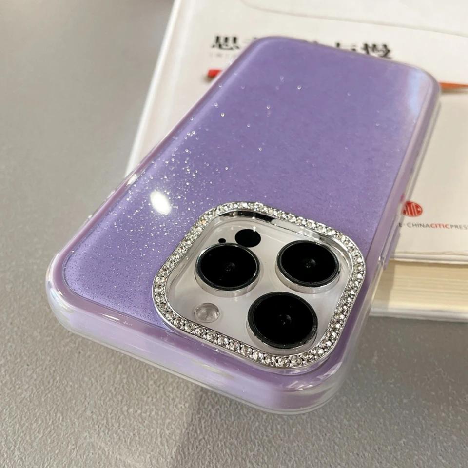 

Glitter Camera Phone Case For iPhone 16 15 14 Plus 13 12 11 15 16 Pro Max Clear Hard Matte Highend Luxury Quality Protector Shockproof Cover For iPhone 14 Pro