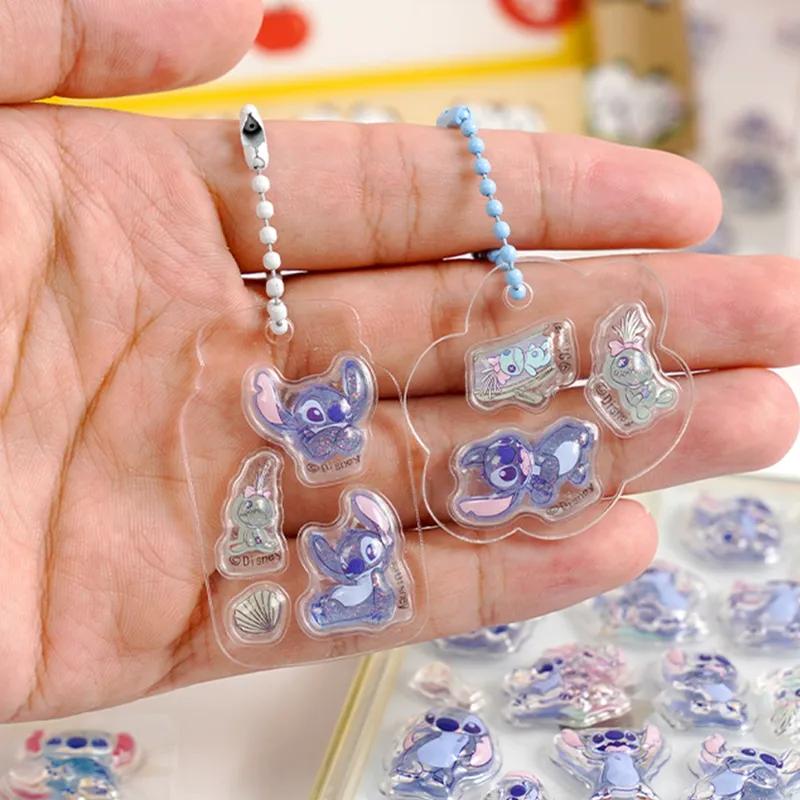 Genuine Stitch 3d Stereo Crystal Sticker Cute Cartoon Hand Account DIY Stickers Phone Cases Decorative Water Cup Stickers