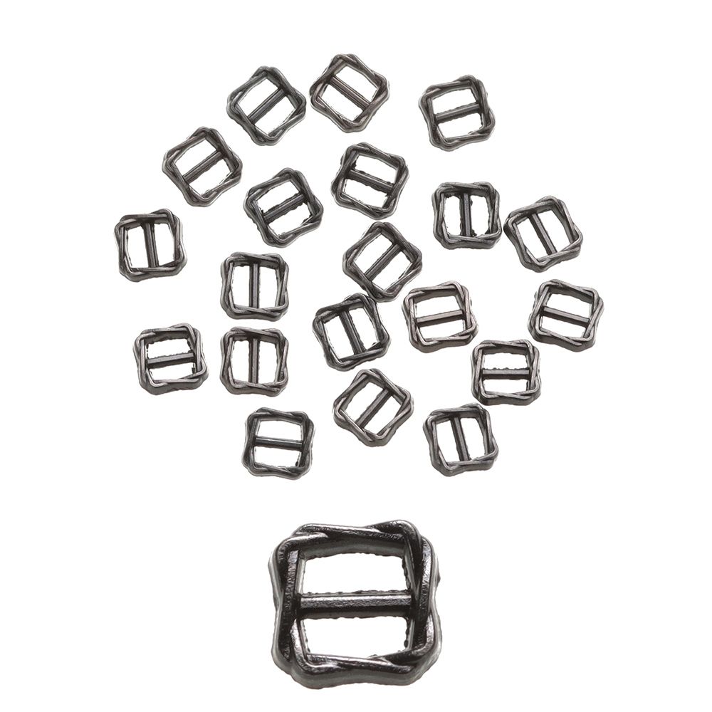 Ultrakleine Gürtelknöpfe mit 4 Farbmustern, DIY-Puppenschnallen, Puppentaschen-Zubehör, dreigleitende Schnalle